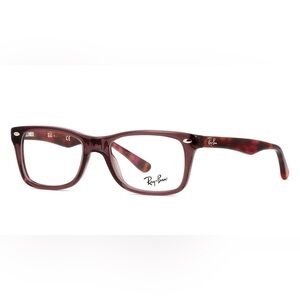 Ray-Ban RB5228 5628 Eyeglasses Polished Opal Brown 55mm Full Rim Unisex